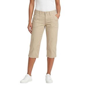 Levi's Beige Mid-Rise Twill Capri Size 12